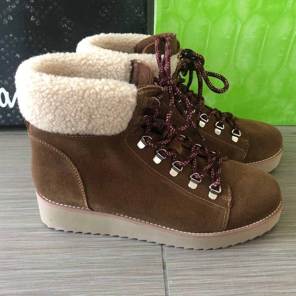 NEW Sam Edelman suede Franc shearling hiking boot